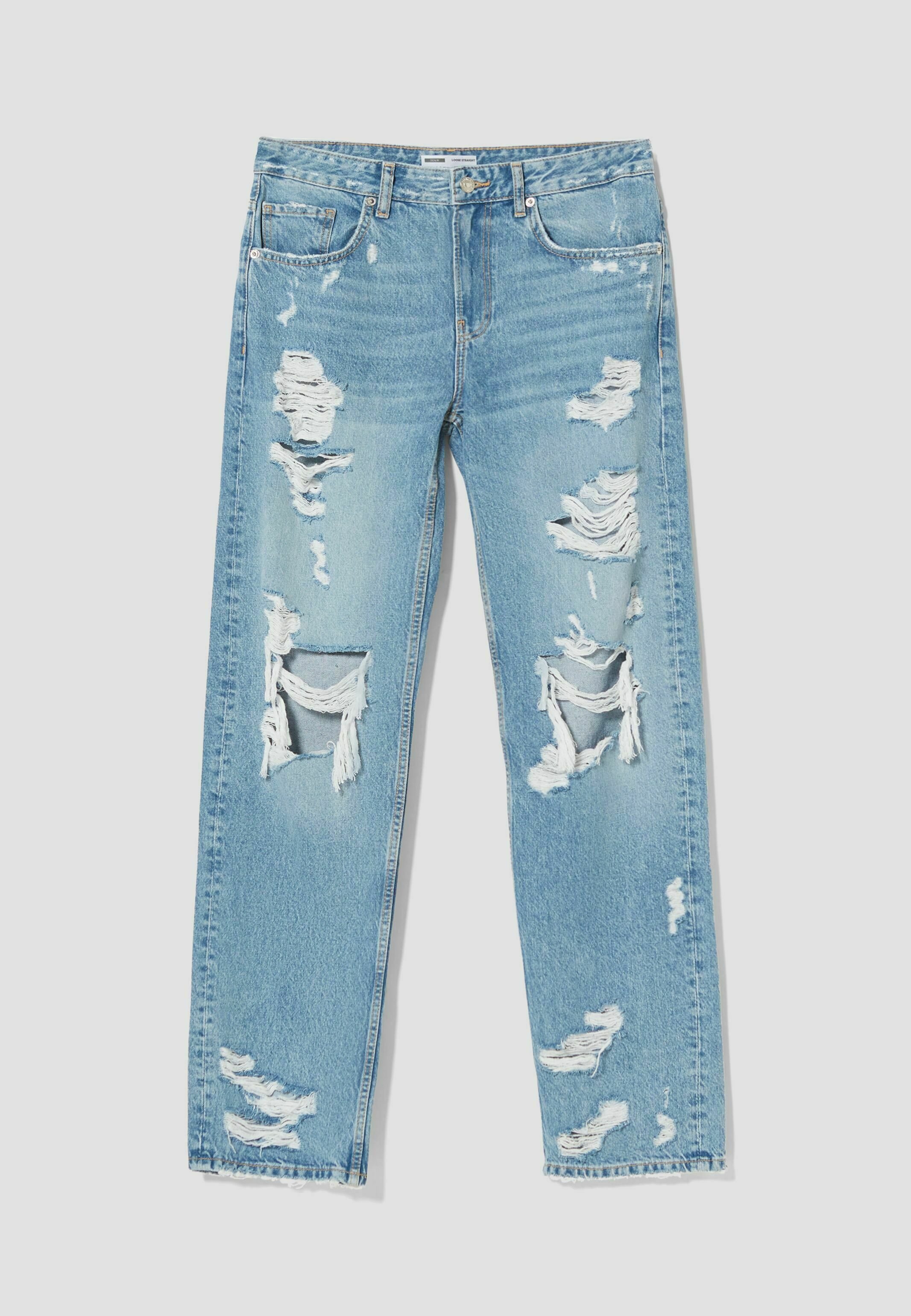 Bershka VINTAGE EFFECT - Jeans a sigaretta - light blue denim/carta da  zucchero - Zalando