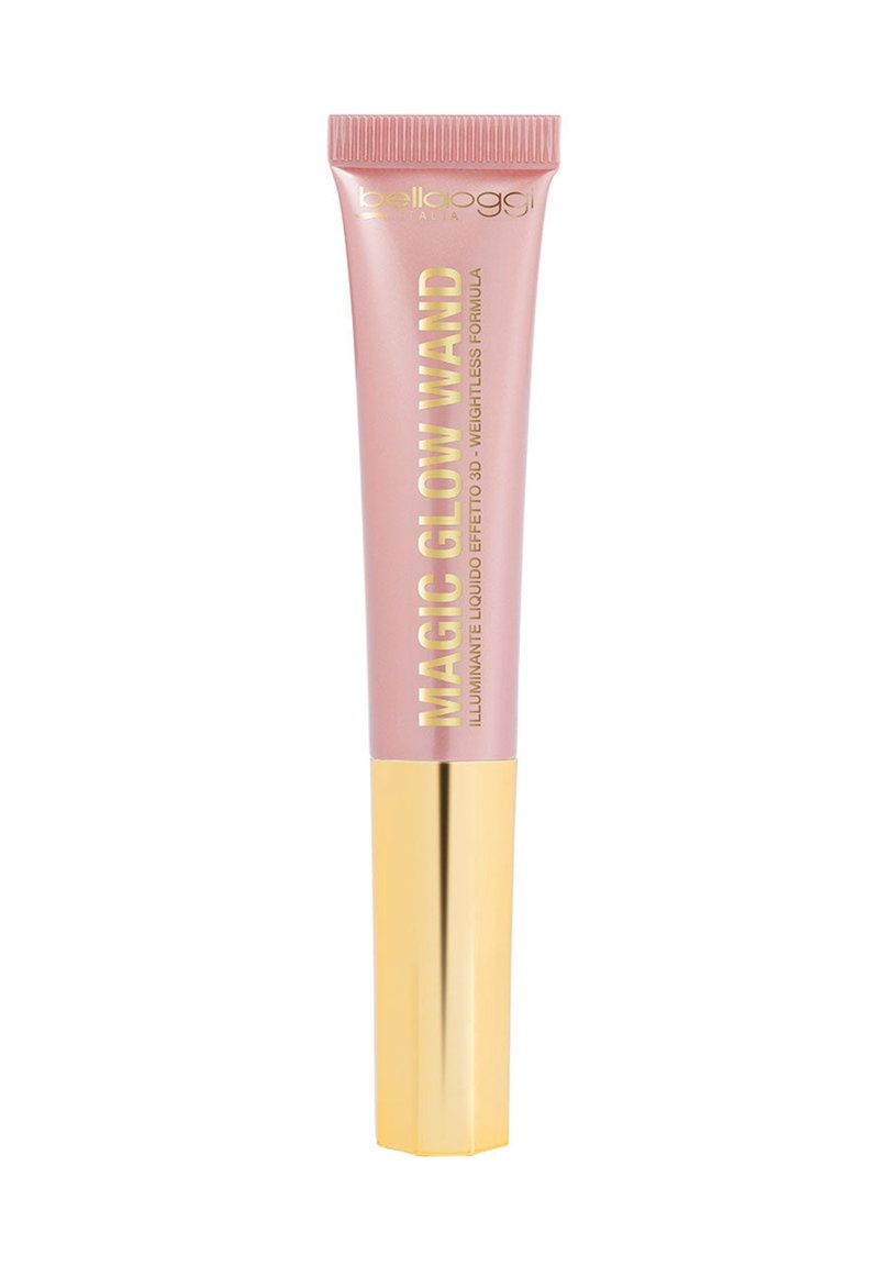 Bellaoggi Magic Glow Wand in un tubo rosa e oro, illuminante liquido con una formula illuminante 3D leggerissima.