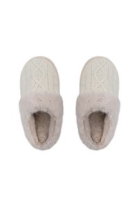 Loungeable CABLE KNIT CHUNKY MULE - Hausschuh - cream