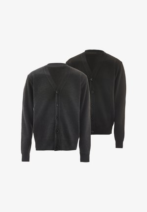 Mo, 2-PACK - Strickjacke - dunkelgrau melange & schwarz