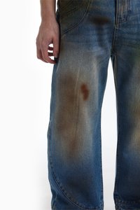FAVELA CUTLINE UNISEX - Løst sittende jeans - blue dirt washed