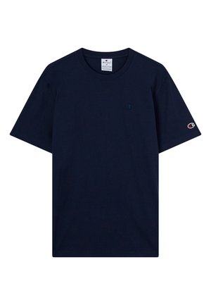 T-shirt Champion blu navy a maniche corte con ricamo logo piccolo sul petto e sulla manica, colletto girocollo e vestibilità regolare.