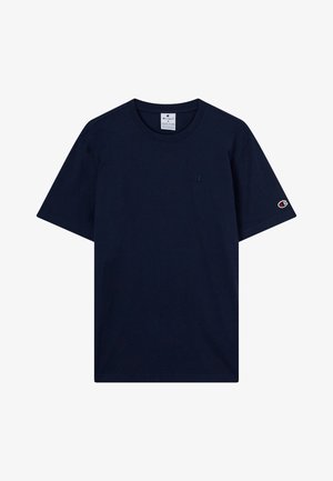 T-shirt Champion blu navy a maniche corte con ricamo logo piccolo sul petto e sulla manica, colletto girocollo e vestibilità regolare.