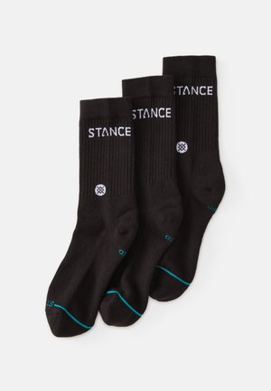 ORIGIN 3 PACK CREW UNISEX - Socks - black