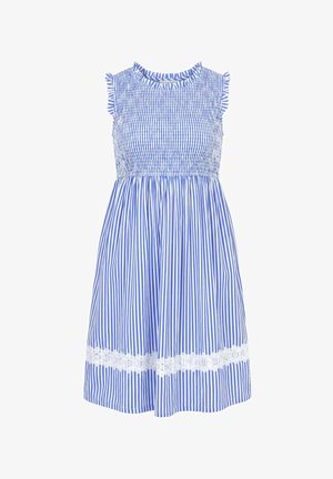 Angel of Style, STRIPED ELASTIC SMOCKED SLEEVELESS DRESS - Hverdagskjole - royal blue