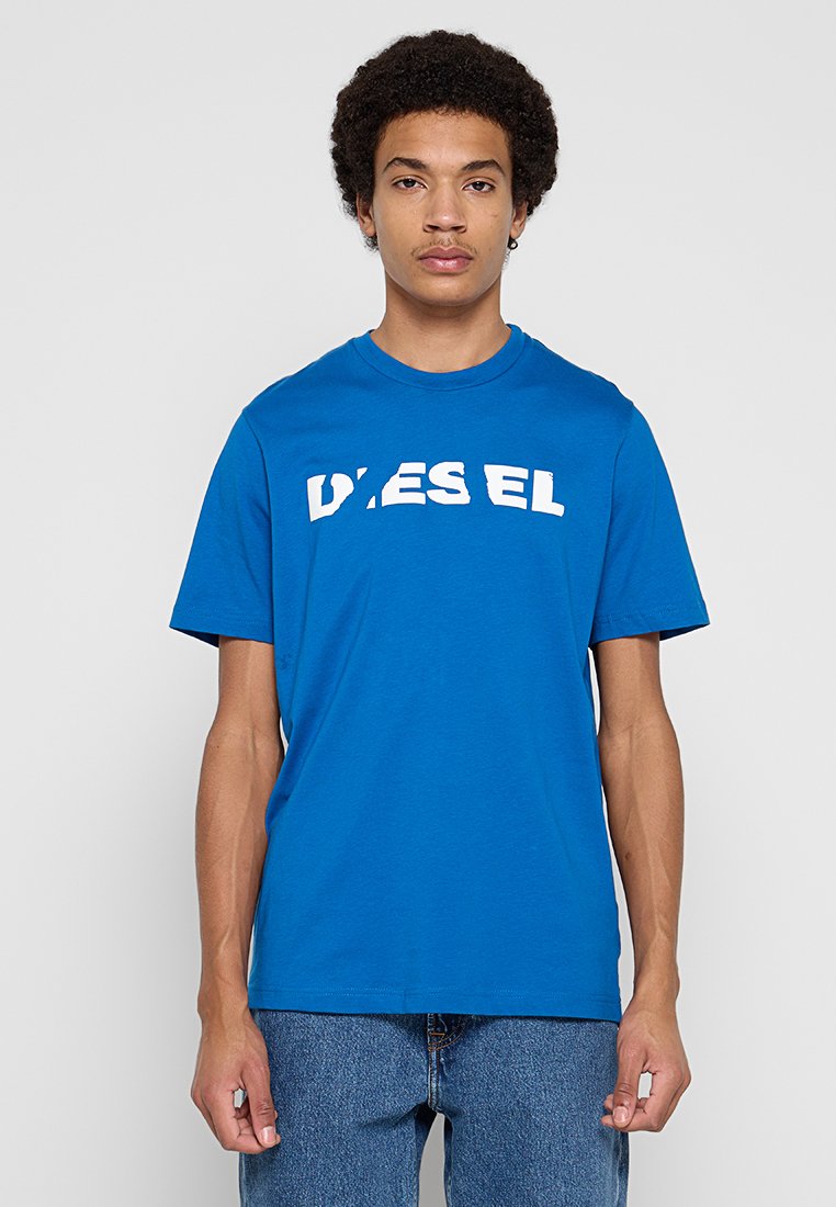 Diesel T-shirt print blauw