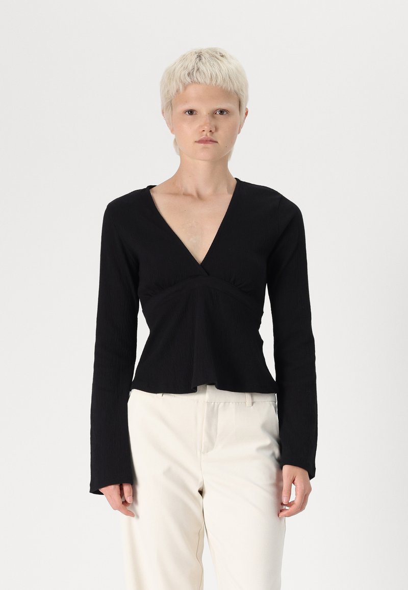 Gina Tricot TIE  - Blus - black