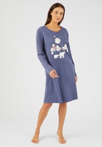Damart Chemise de nuit / Nuisette - bleu nuit/bleu - ZALANDO.FR