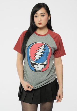 GRATEFUL DEAD STEAL YOUR FACE RAGLAN - Print T-shirt - grey