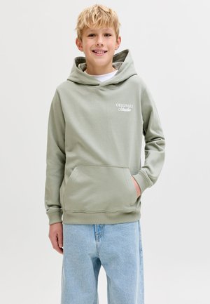 Jack & Jones Junior JORNORREBRO - Φούτερ με κουκούλα - seagrass