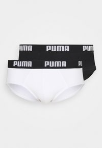 Puma BASIC BRIEF 2 PACK - Slip - dark grey melange/black/anthrazit ...