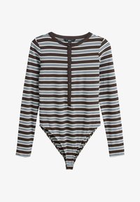 Non sélectionné, chocolate brown ecru stripe