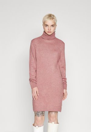 JDYLIBBYROLL NECK DRESS - Strikkjoler - nostalgia rose detail/melange