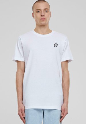 DICE FIRE EMB - Print T-shirt - white