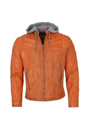 Lederjacke - orange