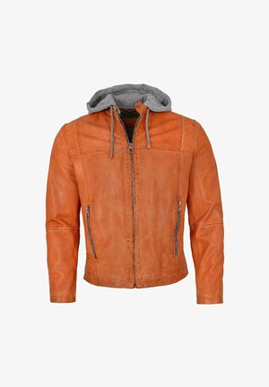 Milestone Lederjacke - orange