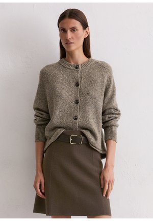 LONGSLEEVE ROUND-NECK - Vest - shaded brown melange