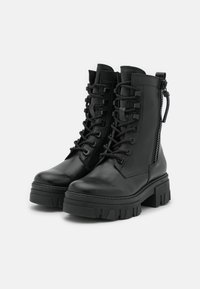 Marco Tozzi Platform ankle boots - black antic