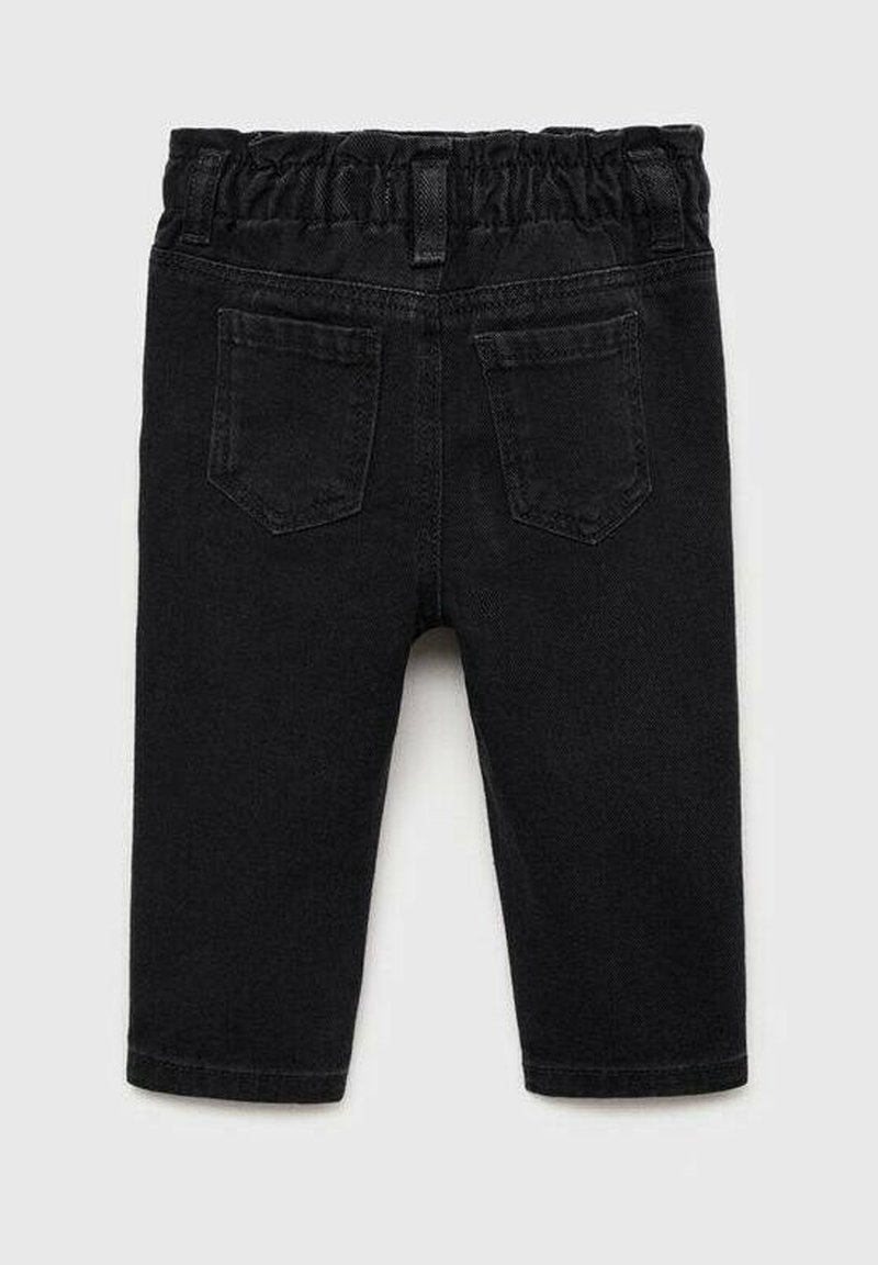 Mango Kids PAPER BAG WITH BUTTONS Jean droit black denim/denim
