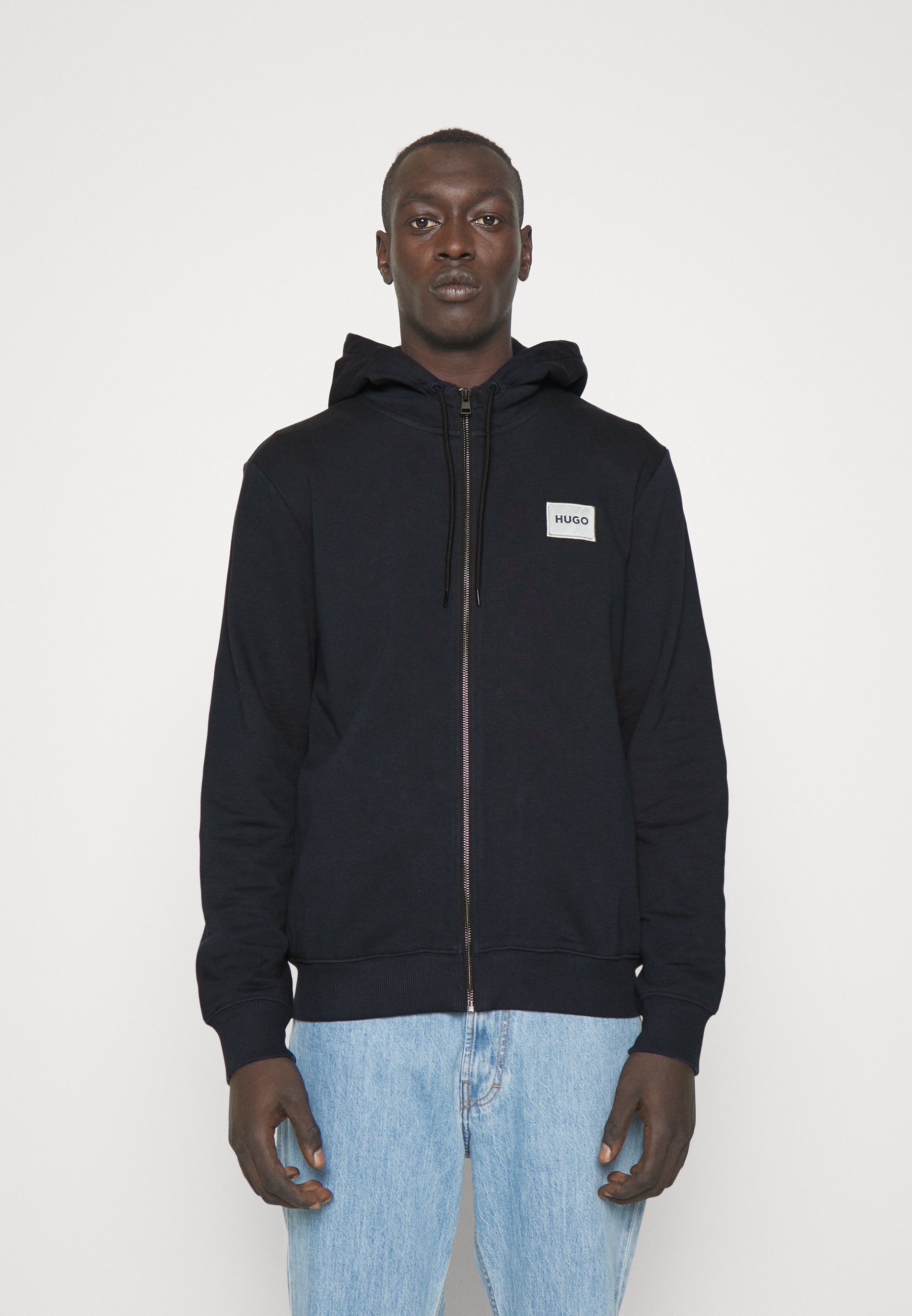 HUGO DAPLE - Zip-up sweatshirt - dark blue - Zalando.co.uk