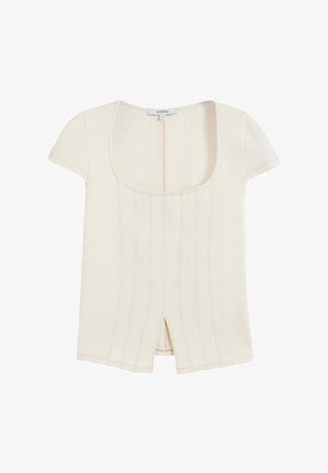 Scalpers, SCALPERS INTERLOCK TOP - T-shirt basic - ecru