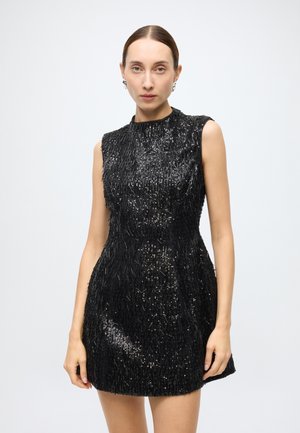 CHRISTA HOURGLASS MINI DRESS - Koktajl obleka/za zabavo - black
