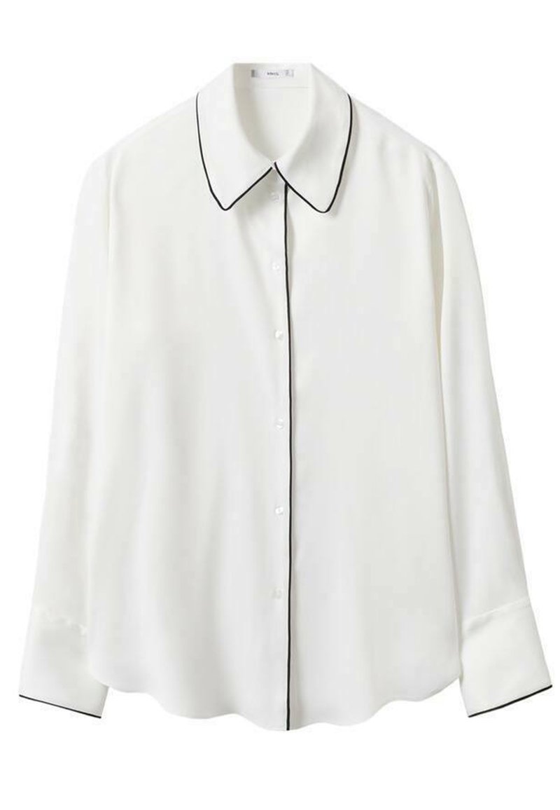 Mango Overhemdblouse crème Mango Overhemdblouse crème