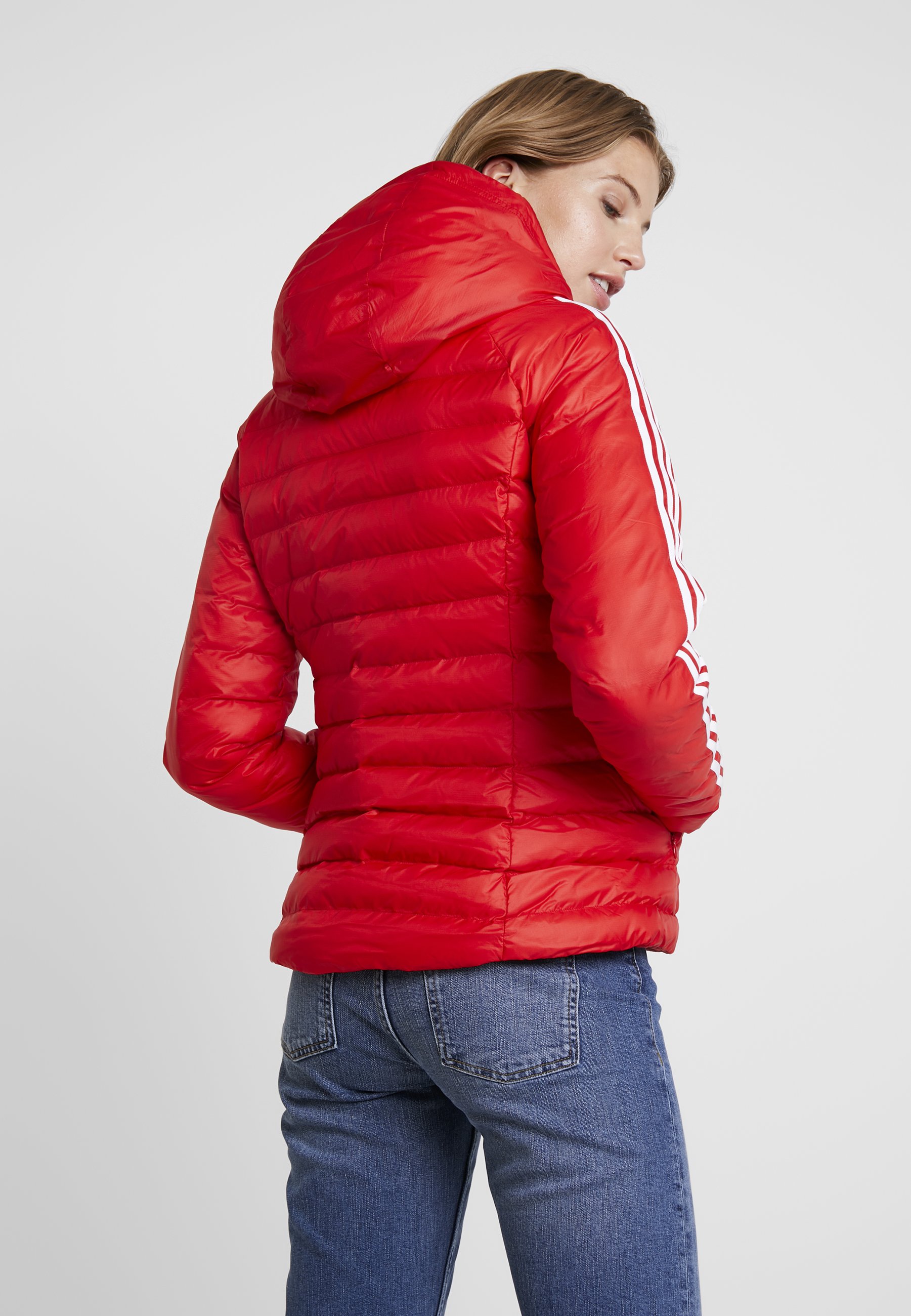 red adidas slim jacket