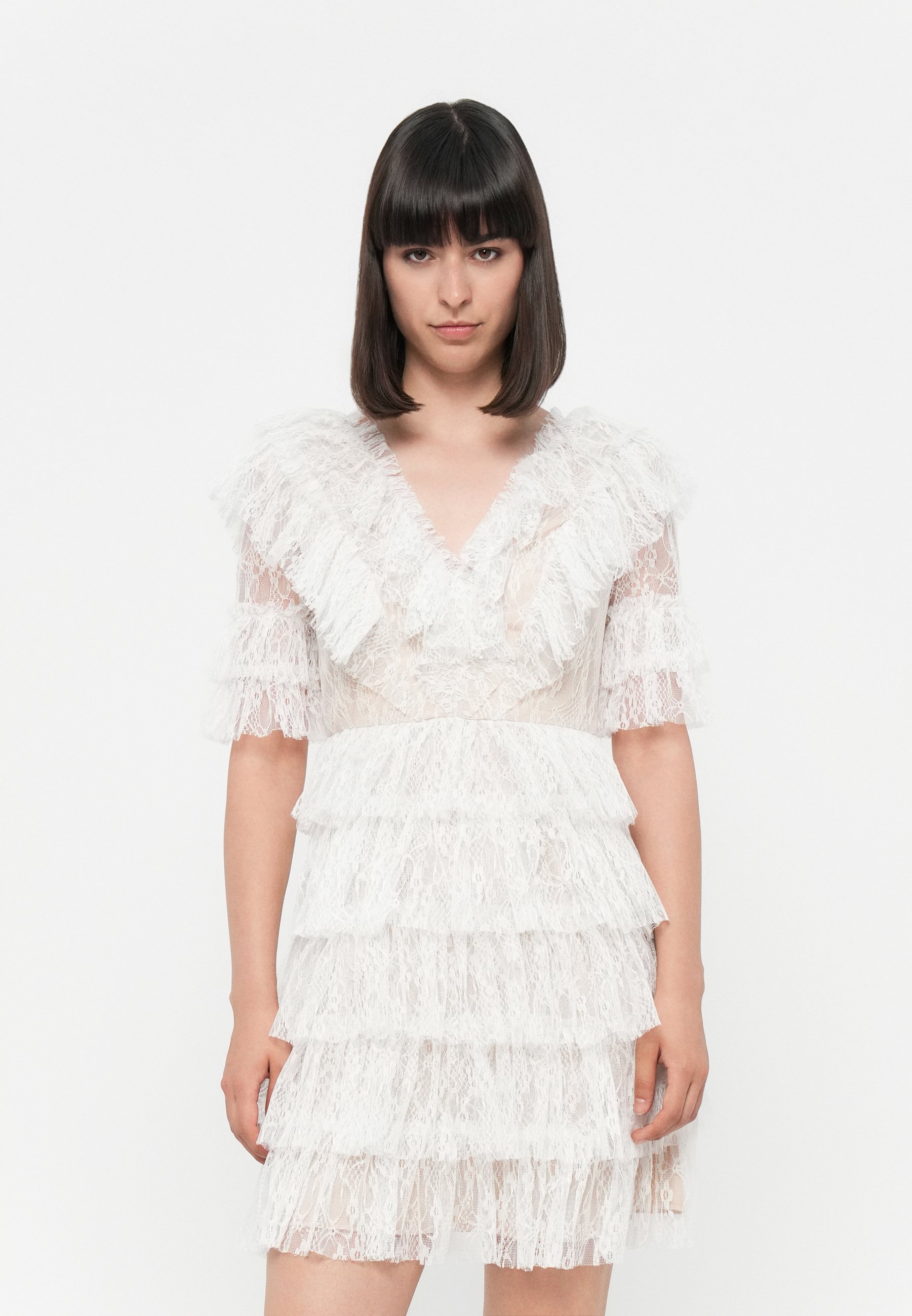 Malina SKY V NECK MINI DRESS - Cocktail dress / Party dress - white -  Zalando.ie