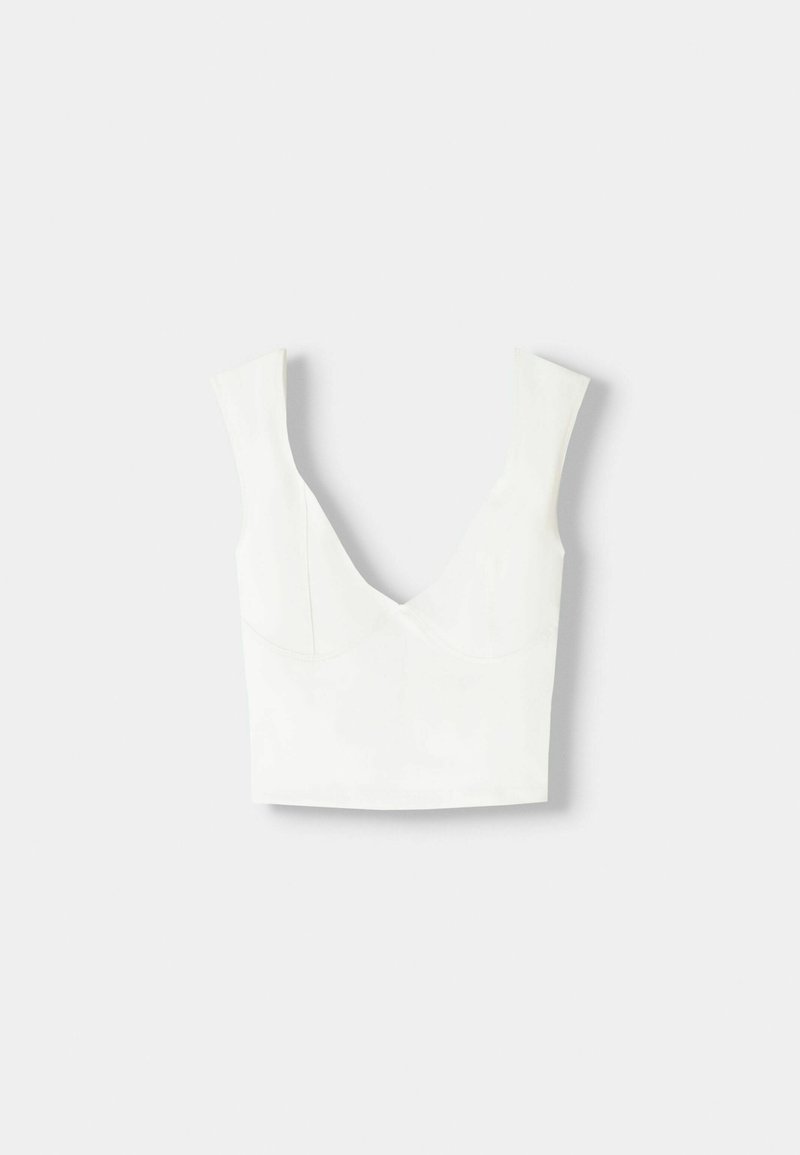 Bershka T-shirt basic wit