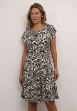 ABELLA - Vestito di maglina - black chalk graphic dot