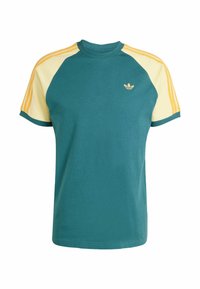 CALI TEE - T-shirts med print - tech green   almost yellow   hazy orange