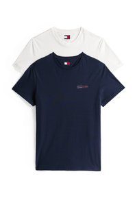 SLIM MIX 2 PACK - Osnovna majica kratkih rukava - ecru/dark night navy
