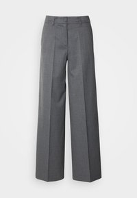 PANTS MODERN SUITING STYLE WIDE LEG - Püksid - medium stone melange