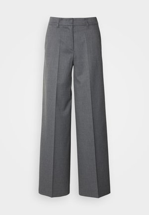 Marc O'Polo PANTS MODERN SUITING STYLE WIDE LEG - Stoffhose - medium stone melange