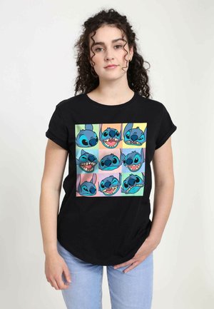 Henry Tiger DISNEY LILO & STITCH 9 BOX STITCH - Triko s potiskem - black