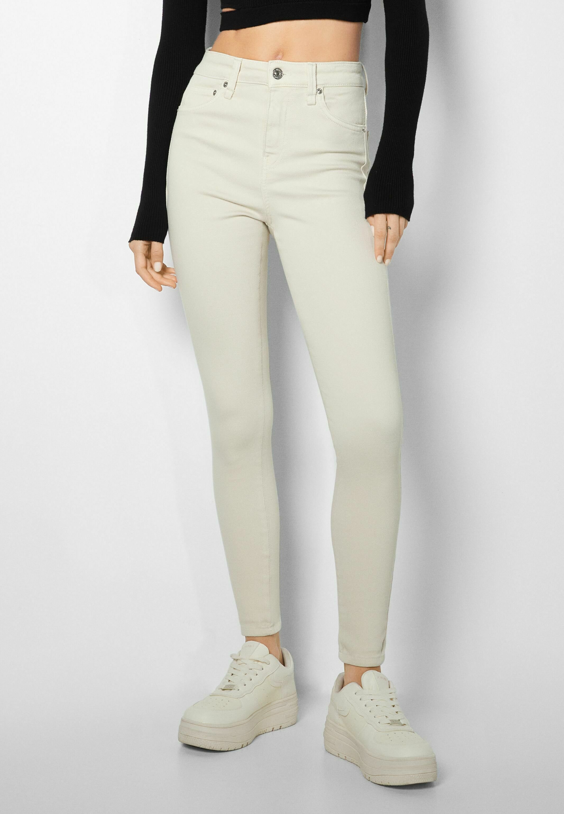 Bershka SUPER - Jeans Skinny Fit - beige - Zalando.nl