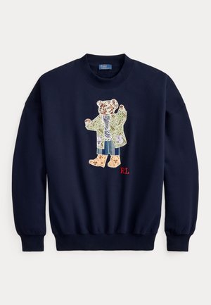 Polo Ralph Lauren, PATCHWORK POLO BEAR CREWNECK - Φούτερ - hunter navy
