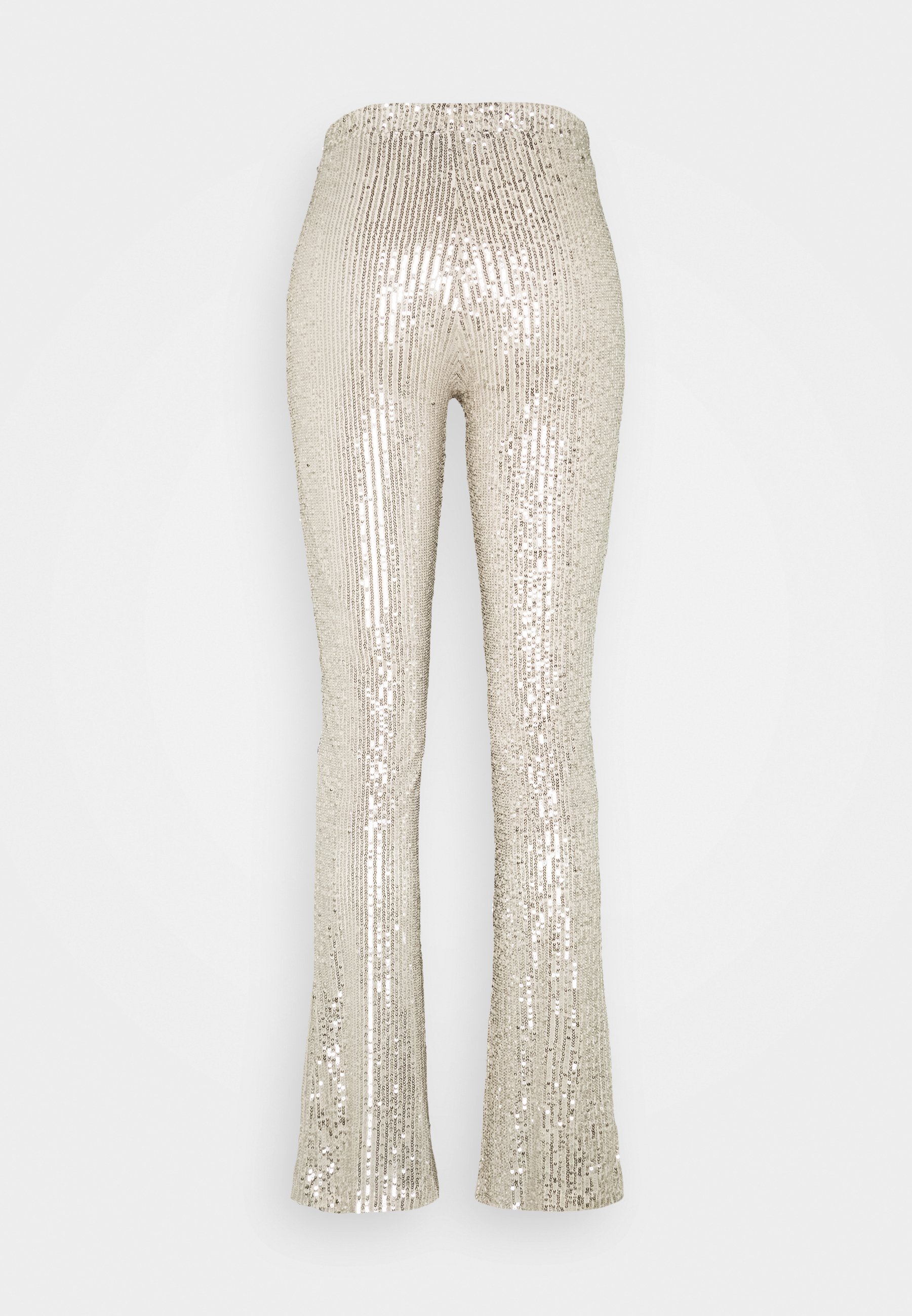 Pieces PCDELPHIA FLARED PANTS - Broek - carry over/zilverkleurig -  Zalando.nl