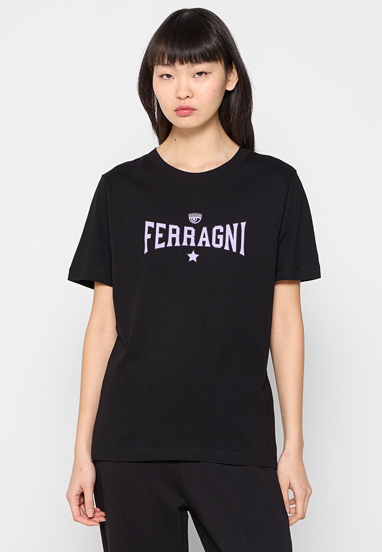 CHIARA FERRAGNI T-shirt print zwart CHIARA FERRAGNI T-shirt print zwart