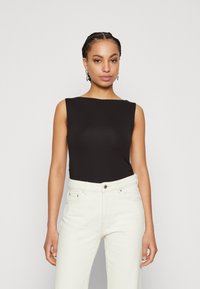 Gina Tricot - SOFT TOUCH BOATNECK TOP - Top - black Imagine miniatură 1