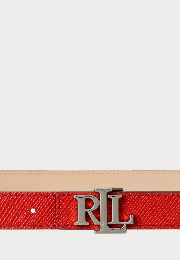 Logo Reversible Crosshatch Skinny Belt - Belt3