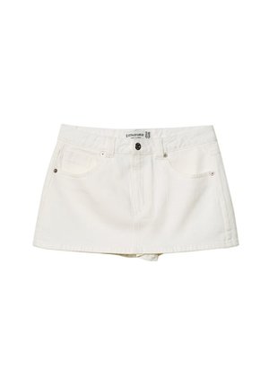 Stradivarius Pouzdrová sukně - white