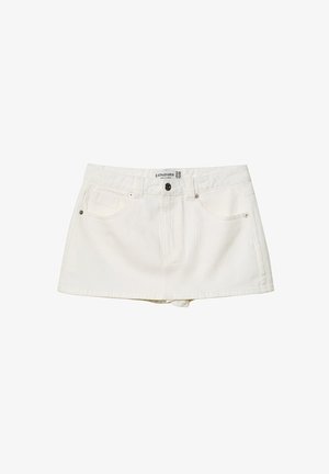 Stradivarius Pouzdrová sukně - white