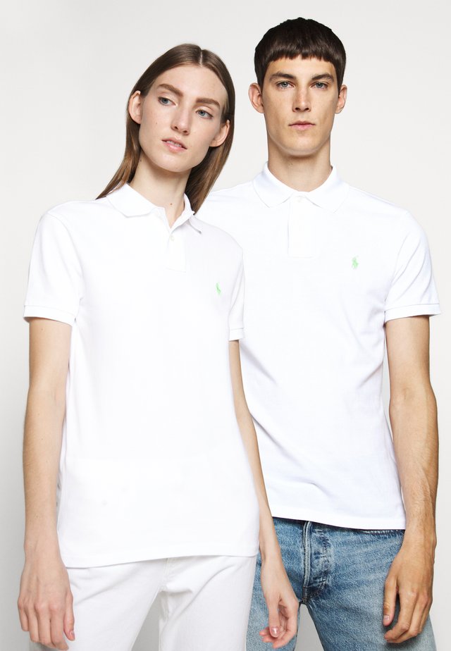 BASIC - Polo - white/ant neon