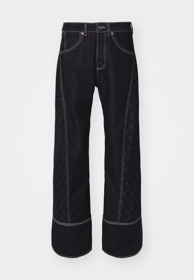 MARINE SERRE MOON LASER CURVED - Avar lõikega teksad - black