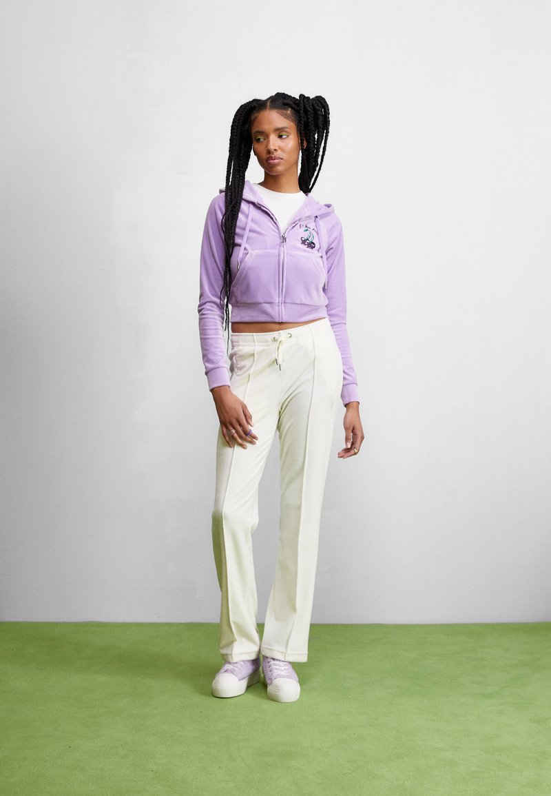 Juicy Couture CLASSIC ZIP UP HOODIE WITH CHERRY BRANDING - Zip-up sweatshirt  - sheer lilac/purple - Zalando.de