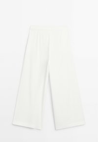 DARTED PALAZZO - Tygbyxor - white
