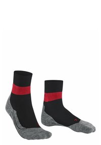 FALKE RU COMPRESSION STABILIZING RUNNING LIGHT CUSHIONING - Calze sportive - black