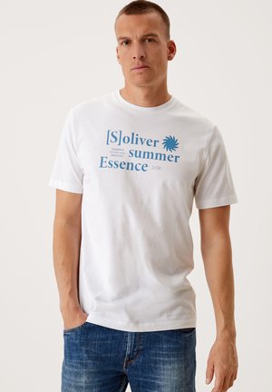 MIT SCHRIFTPRINT - Print T-shirt - white placed print